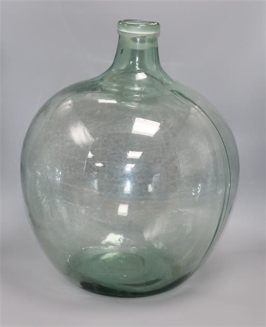A glass carboy height 34cm